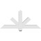 Ekena Millwork Kennewick Architectural Grade PVC Gable Bracket, 48"W x 22"H x 4"D x 4"F, 11/12 Pitch GBP048X22X0404KEN00 - alternate 4
